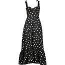 vestido midi evasê
