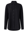 Camisa Alongada Viscolinho PRETA