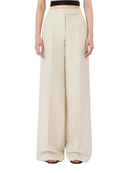 Calça em Linho Sarjado