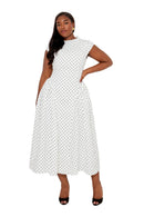 Vestido Midi De Bolinhas