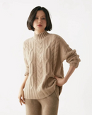 Suéter Trançado em Cashmere