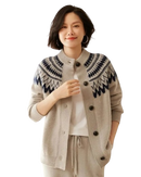 Suéter Estampado em Cashmere