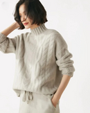 Suéter Trançado em Cashmere