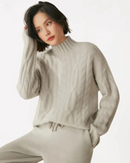 Suéter Trançado em Cashmere