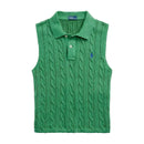 Camisa polo cropped de tricô