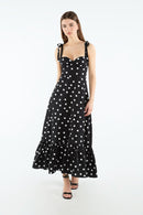 vestido midi evasê