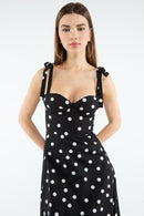 vestido midi evasê