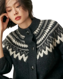 Suéter Estampado em Cashmere