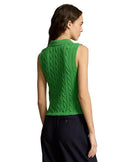 Camisa polo cropped de tricô